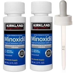 Kirkland Minoxidil 5% 2 bottles +dropper