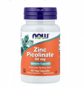Цинк NOW Foods Zinc Picolinate 60 капсул 50мг